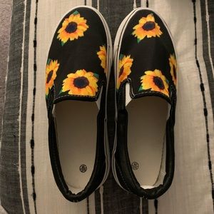 Slip on sunflower shoes!